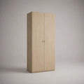Armadio guardaroba in legno a 2 ante, rovere chiaro, 80 x 50 x 180 cm